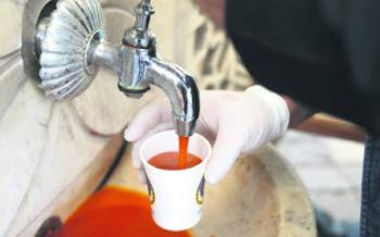 В Турции зимой из фонтанов течет  горячий суп