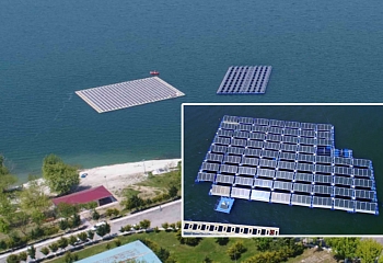 Erstes schwimmendes Solarkraftwerk der Türkei in Istanbul