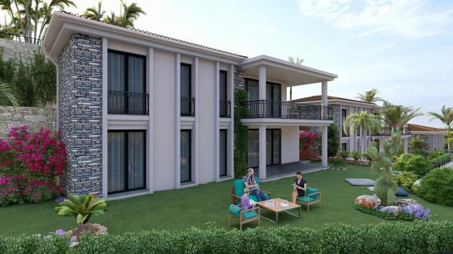 2+1 Apartment mit Meerblick in Bodrum