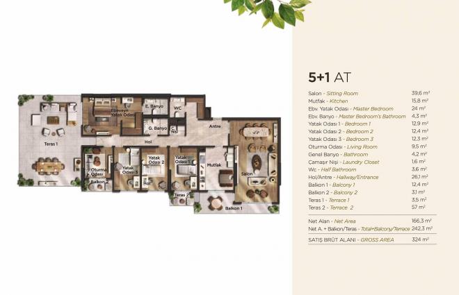 4+1 Apartment in Istanbul
