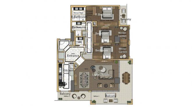 4+1 Apartment mit Meerblick in Istanbul