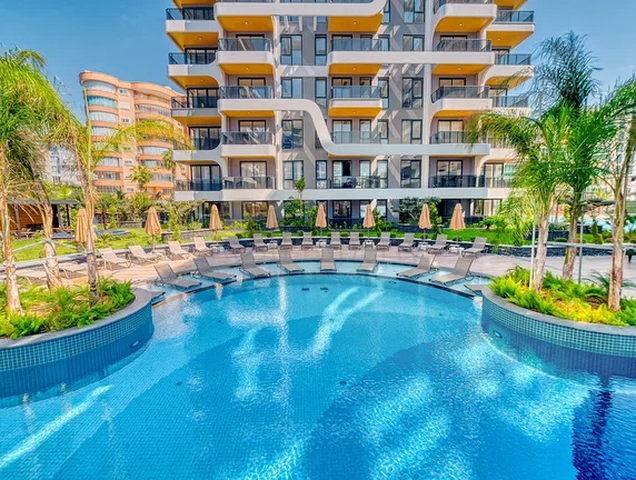 Neues Luxusprojekt mit überdachten Parkplätzen im Stadtteil Tosmur