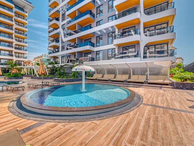 Neues Luxusprojekt mit überdachten Parkplätzen im Stadtteil Tosmur