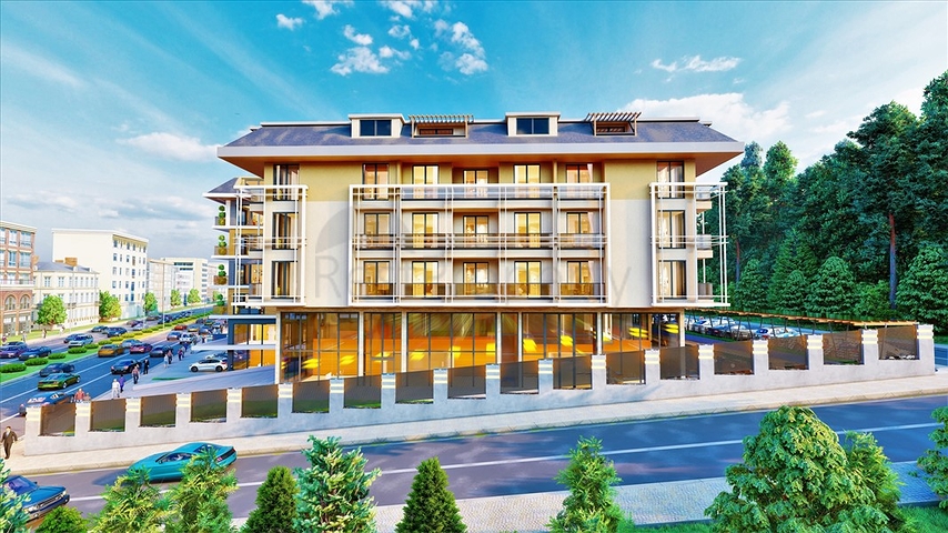 Wir bieten Ihnen das Projekt eines Komplexes mit Infrastruktur im Zentrum von Alanya an