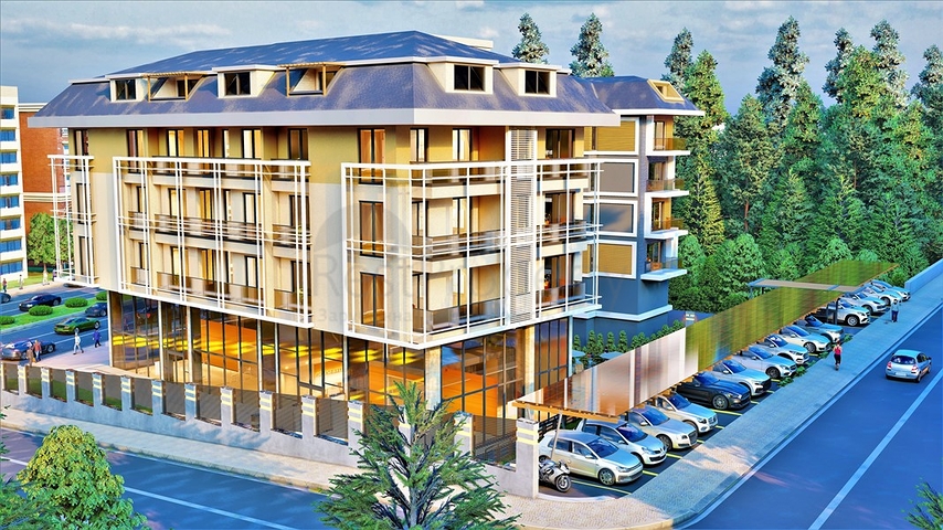 Wir bieten Ihnen das Projekt eines Komplexes mit Infrastruktur im Zentrum von Alanya an