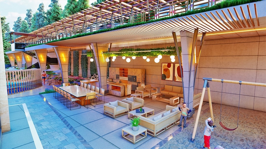 Wir bieten Ihnen das Projekt eines Komplexes mit Infrastruktur im Zentrum von Alanya an