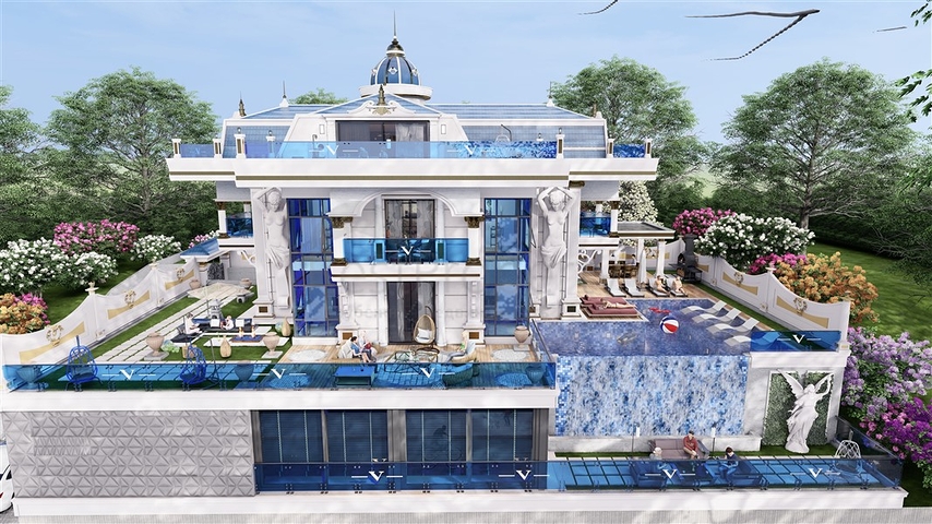 5+1 Luxusvilla im Stadtteil Kargicak