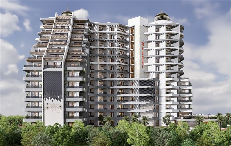 Ein neuer, moderner Gebäudekomplex in Nordzypern im Bezirk Guzelyurt Ein neuer, moderner Gebäudekomplex in Nordzypern im Bezirk Guzelyurt