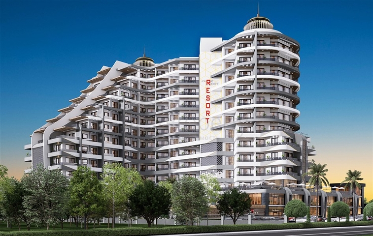 Ein neuer, moderner Gebäudekomplex in Nordzypern im Bezirk Guzelyurt Ein neuer, moderner Gebäudekomplex in Nordzypern im Bezirk Guzelyurt