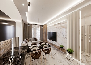 1+1 Wohnung mit Pinienwald