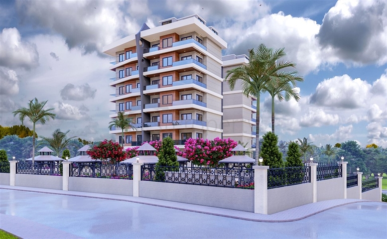 1+1 Wohnung in einem neuen Komplex in Avsallar