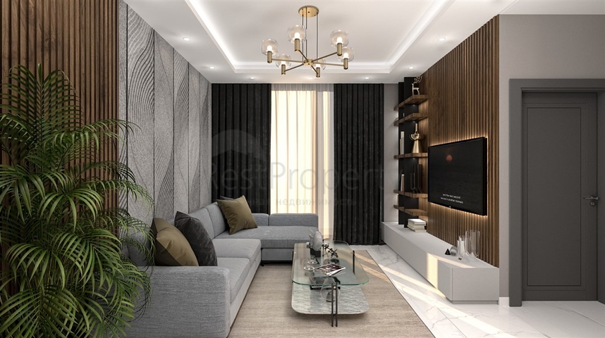 Neues Projekt in der Region Oba, 350 m vom Meer entfernt  