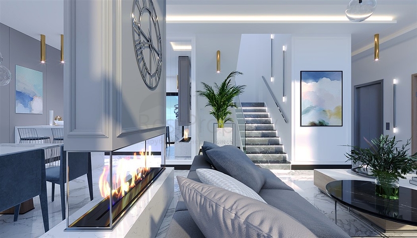 Das Projekt von Villen mit herrlichem Blick im Zentrum von Alanya