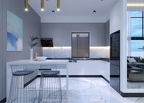 Das Projekt von Villen mit herrlichem Blick im Zentrum von Alanya