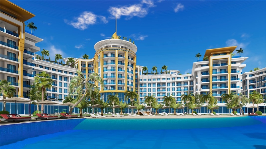 1+1 Wohnung im größten Projekt in Alanya im Stadtteil Turkler