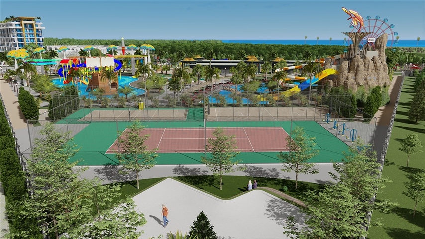 1+1 Wohnung im größten Projekt in Alanya im Stadtteil Turkler