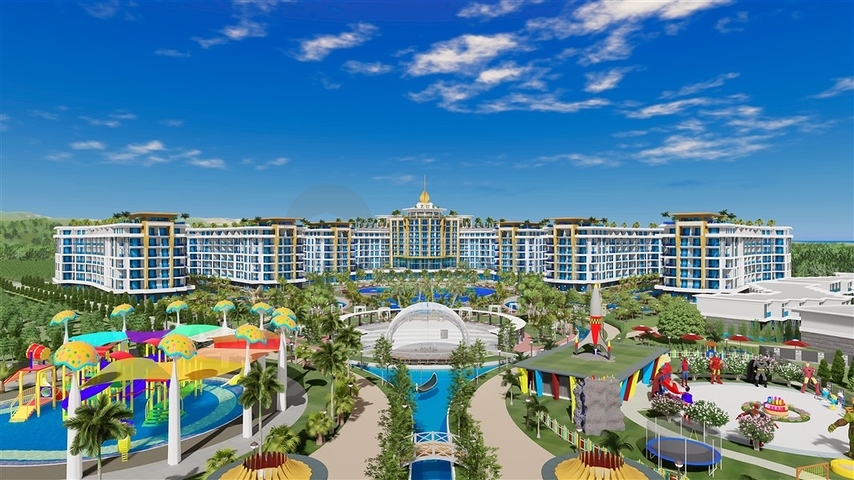 1+1 Wohnung im größten Projekt in Alanya im Stadtteil Turkler