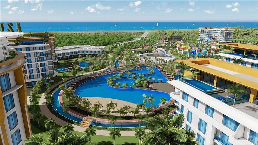 1+1 Wohnung im größten Projekt in Alanya im Stadtteil Turkler