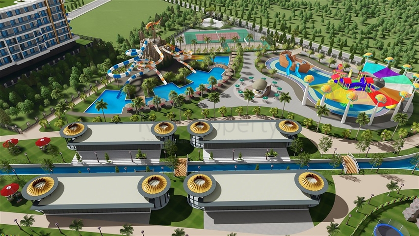 1+1 Wohnung im größten Projekt in Alanya im Stadtteil Turkler