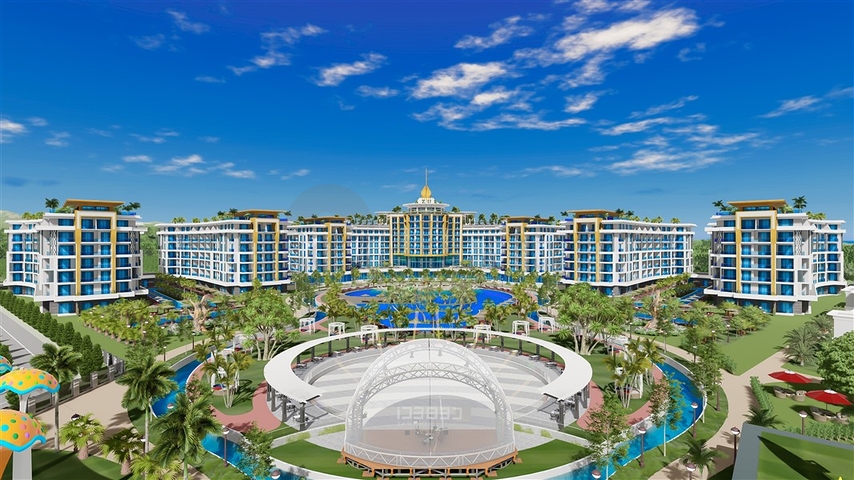 1+1 Wohnung im größten Projekt in Alanya im Stadtteil Turkler