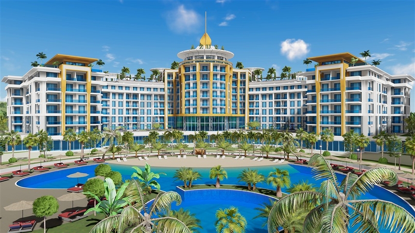 1+1 Wohnung im größten Projekt in Alanya im Stadtteil Turkler