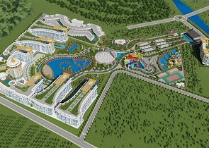 1+1 Wohnung im größten Projekt in Alanya im Stadtteil Turkler