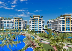 1+1 Wohnung im größten Projekt in Alanya im Stadtteil Turkler