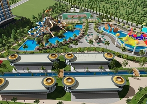 1+1 Wohnung im größten Projekt in Alanya im Stadtteil Turkler