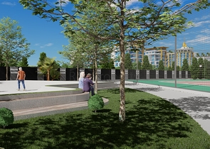 1+1 Wohnung im größten Projekt in Alanya im Stadtteil Turkler