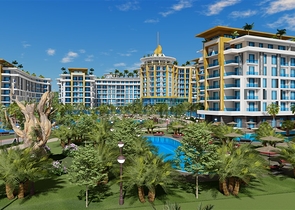 1+1 Wohnung im größten Projekt in Alanya im Stadtteil Turkler