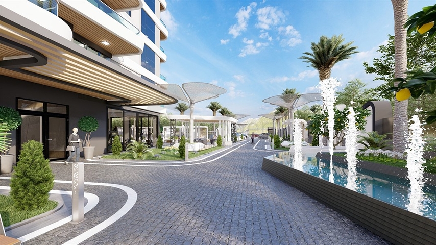 2+1 Penthouse in einem neuen Komplex im Zentrum von Mahmutlar