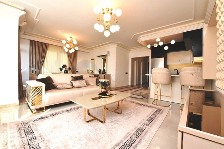 Gemütliches 2+1 Apartment mit Meerblick in Tosmur