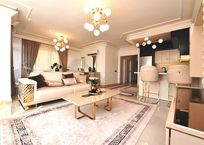 Gemütliches 2+1 Apartment mit Meerblick in Tosmur