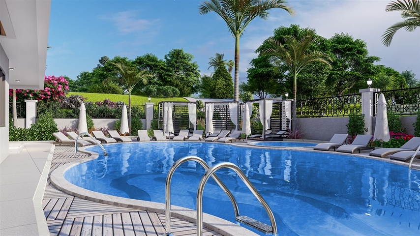 1+1 Wohnung in einem im Bau befindlichen Komplex in Avsallar