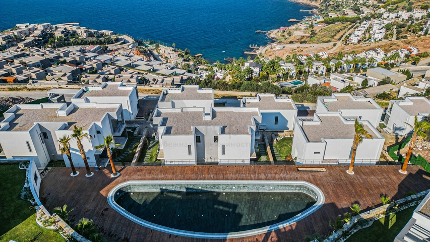 Neuer Komplex mit Panoramablick auf das Meer in einer gemütlichen Lage im Stadtteil Yalıkavak.