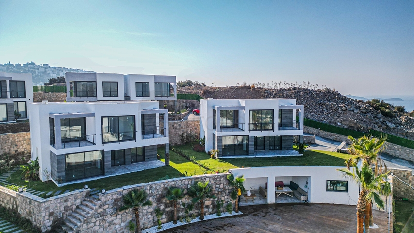 Neuer Komplex mit Panoramablick auf das Meer in einer gemütlichen Lage im Stadtteil Yalıkavak.