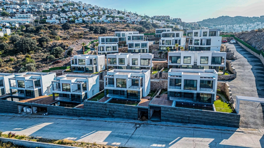 Neuer Komplex mit Panoramablick auf das Meer in einer gemütlichen Lage im Stadtteil Yalıkavak.