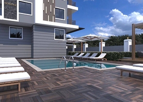 Möblierte Zweizimmerwohnung 700 m vom Meer entfernt in Gazipasa