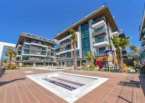 1+1 Wohnung in einem Wohnkomplexprojekt in beiden