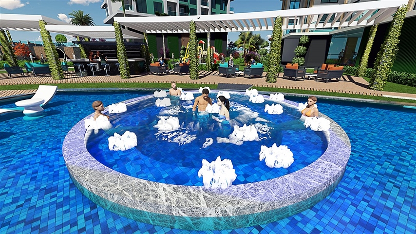 Apartment in einem neuen Komplex im Stadtteil Mahmutlar