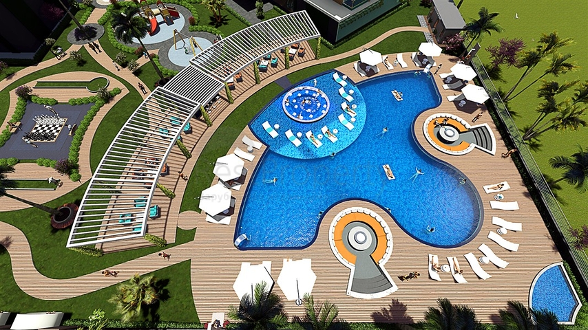 Apartment in einem neuen Komplex im Stadtteil Mahmutlar