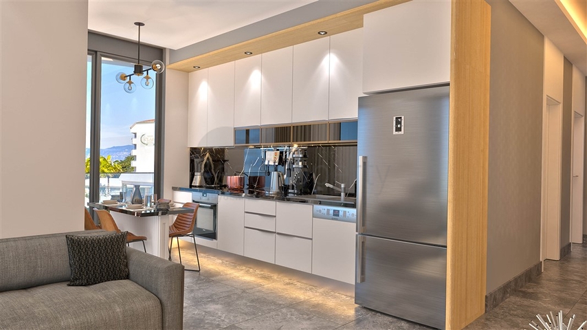 Dreizimmerwohnung in einer im Bau befindlichen Wohnanlage in der exklusiven Gegend von Kargicak