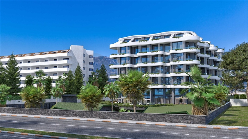 Dreizimmerwohnung in einer im Bau befindlichen Wohnanlage in der exklusiven Gegend von Kargicak