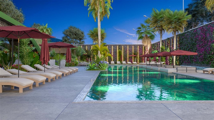 Dreizimmerwohnung in einer im Bau befindlichen Wohnanlage in der exklusiven Gegend von Kargicak