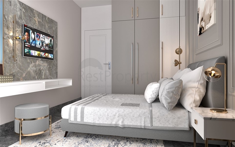 Dreizimmerwohnung in einer im Bau befindlichen Wohnanlage in der exklusiven Gegend von Kargicak