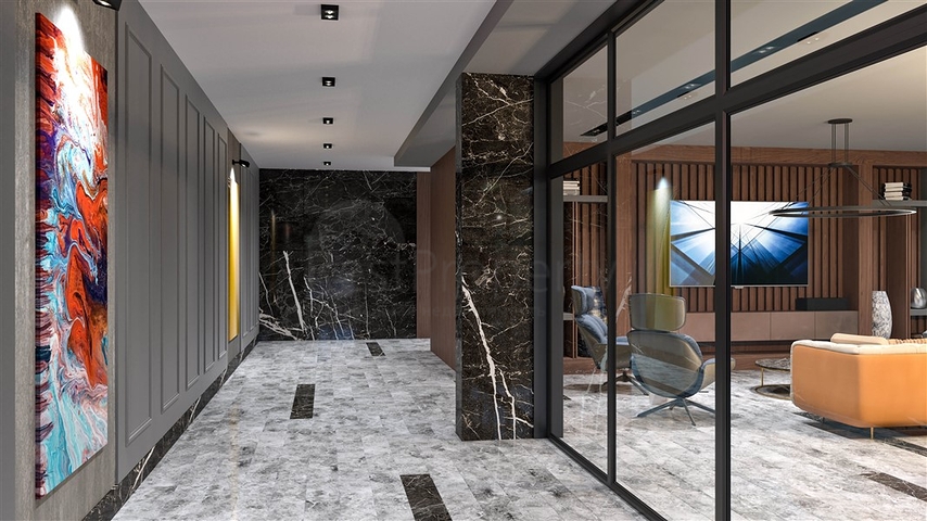 Dreizimmerwohnung in einer im Bau befindlichen Wohnanlage in der exklusiven Gegend von Kargicak