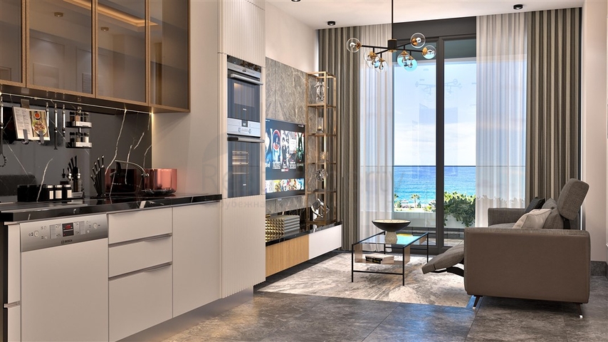 Dreizimmerwohnung in einer im Bau befindlichen Wohnanlage in der exklusiven Gegend von Kargicak