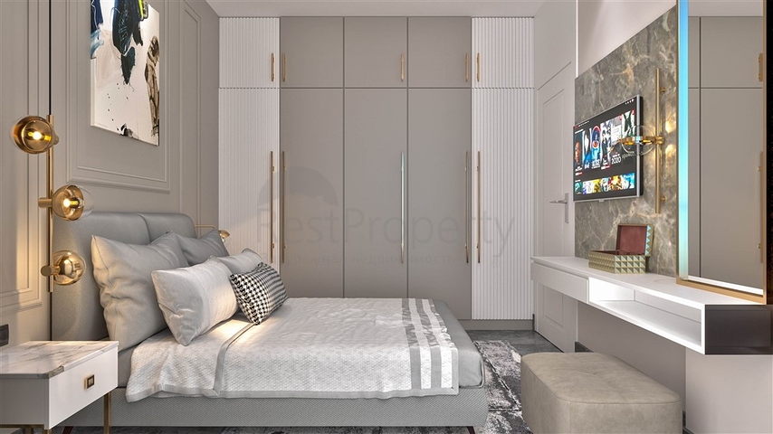 Dreizimmerwohnung in einer im Bau befindlichen Wohnanlage in der exklusiven Gegend von Kargicak