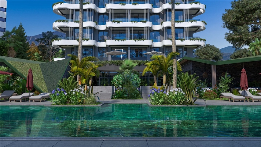 Dreizimmerwohnung in einer im Bau befindlichen Wohnanlage in der exklusiven Gegend von Kargicak