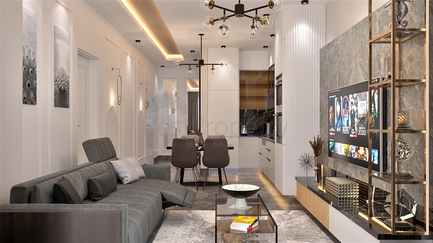 Dreizimmerwohnung in einer im Bau befindlichen Wohnanlage in der exklusiven Gegend von Kargicak